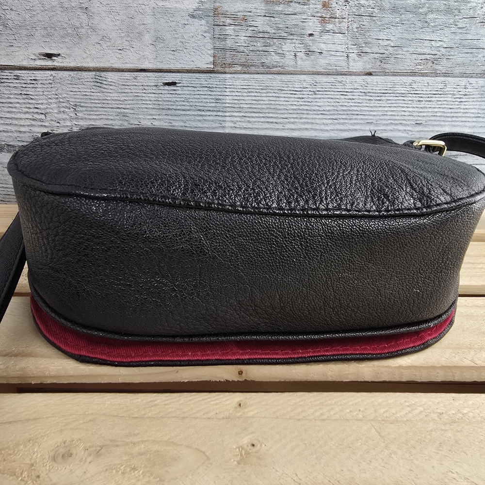 Disney Store Minnie Mouse Signature Black Faux Leather Crossbody Purse - Picture 9 of 15